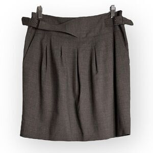BCBGMAXAZRIA grey skirt pockets & belt size 12